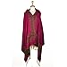 PASKMLNA Women's Double Layered Border Pattern Reversible Pashmina Shawl Scarf Wrap Stole (003-26 Hot Pink)