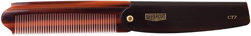 Uppercut Deluxe CT7 Flip Comb Tortoise Shell Men's Pocket Travel Folding Comb