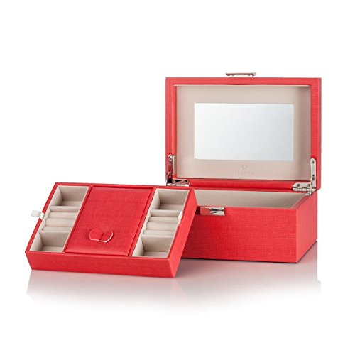 Vlando Pandora Jewelry Box, Jewelry Organizer and Storage （Red） Buy