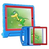 HDE Case for iPad 2 3 4 Kids Shockproof bumper Hard Cover Handle Stand with Built in Screen Protector for Apple iPad 2nd 3rd 4th Generation (Blue Red)