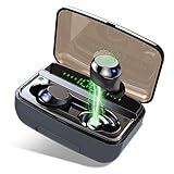 Wireless Earbuds 5.0 Bluetooth Earphones, Donerton IPX8 Waterproof Wireless Headphones with 3500 mAh Charging Case, Stereo Noise Canceling in-Ear Earphones with Mic, Touch Control & LED Display