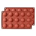 2PCS Silicon Chocolate Mold small Hemisphere Half Round Shapes 15 holes.