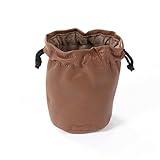 Drawstring Pouch - Full Grain Leather - Cognac (brown)