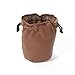 Drawstring Pouch - Full Grain Leather - Cognac (brown)