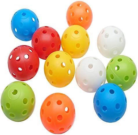 Goiio 18 Pack Colored Golf Practice Ball, 42mm Hollow Sports Golf Training Balls Goiio 18 Pack Colored Golf Practice Ball, 42mm Hollow Sports Golf Training Balls