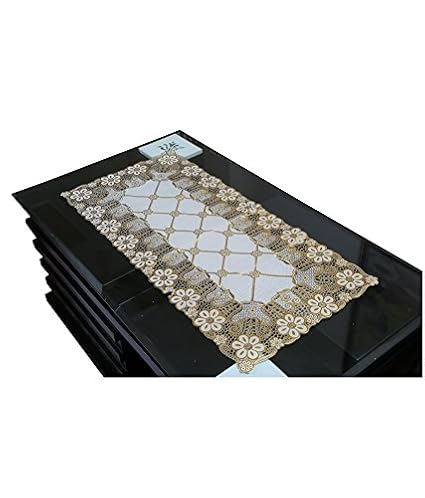 Kuber Industries PVC Table Runner - Gold