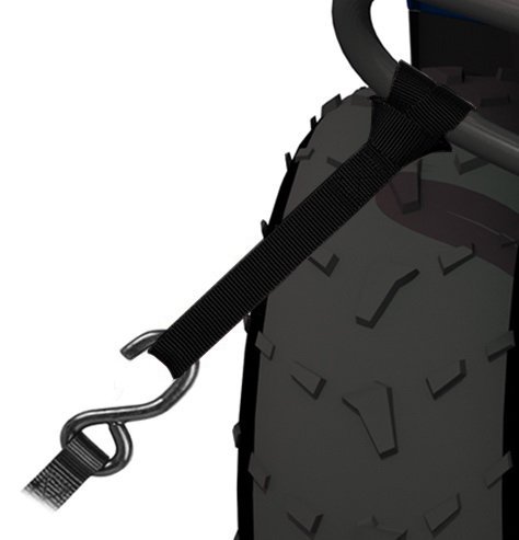 Cara Soft Loop Motorcycle Tie Down Straps 12" - 1,300lb. Workload & 2,300lb. Breaking Strength - Heavy Duty Tiedown Loops Securing for Motorcycles, Dirtbikes, Snowmobile, ATV, UTV (18" Black)