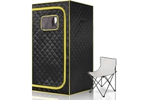 TaTalife Portable Infrared Sauna, Full Size Far Infrared Sauna, One Person Sauna Tent, Separate Heating Foot Pad and Portable Sauna Chair Home Saunas for Relaxation Detox