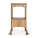 Guidecraft Heartwood Kitchen Helper Stool - Solid Oak: Premium Solid Wood, Adjustable Height, Foldable Cooking Step Stool Tower for Little Kids - Toddler Learning Furniture - Limited Edition