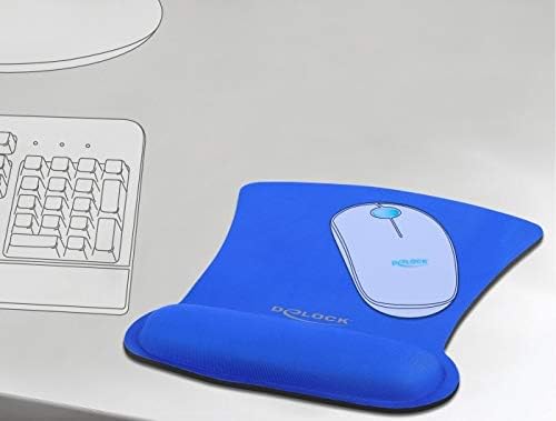 Delock Ergonomic Mouse Mat with Palm Rest Blue 255 x 207 mm - Image 4