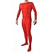 Ensnovo Adult Spandex One Piece Unitard Full Body Suit Costume Red, M