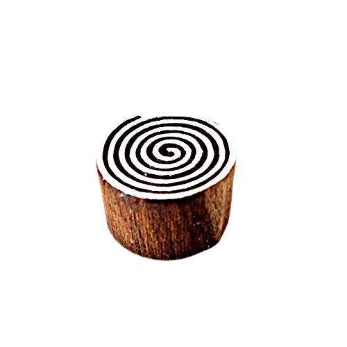 Hashcart Baren for Block Printing Stamps/Wooden Stamping Block/Handcarved Designer Craft Printing Pattern for Saree Border,Henna/Textile Printing,Scrapbooking,Pottery Crafts & Wall Painting,Set of 9