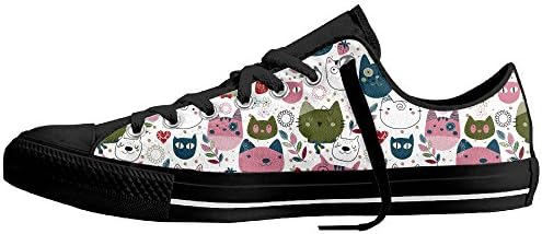Cartoon Cat Face Summer Canvas Shoes For Men Women Low-Top Non-slip Casual Sneakers Shoes