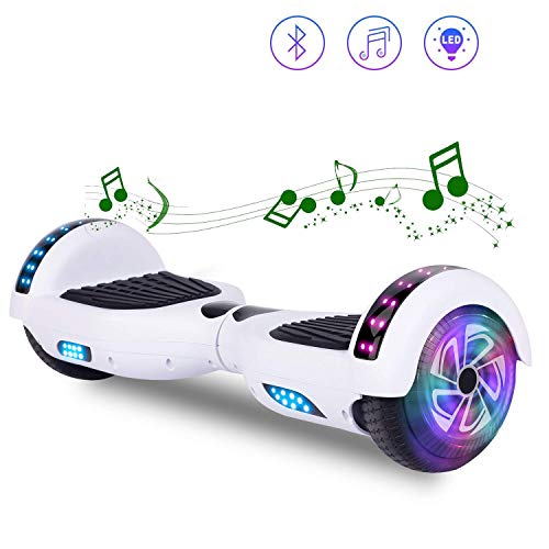 CBD Hoverboard Self Balancing Scooter Hover Board Electric Scooter with UL 2272 Certified,Wireless Speaker,LED Frontlights,Colorful LED Side Lights,Free Carry Bag,6.5