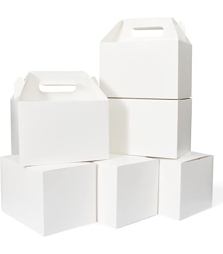 Amazon.com: Shallive 15 Pcs Large Treat Boxes 9x6x6 Inches White