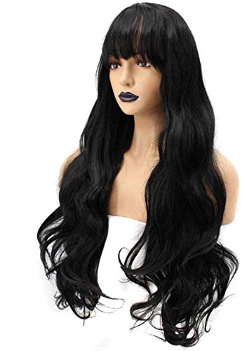 Sudrozee Hairs Synthetic Fiber Long Hair Wig For Women Black Size
