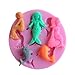 Yunko New Pretty Mermaid Shaped 3d Silicone Cake Fondant Mold, Cake Decoration Tools, Soap, Candle Moulds