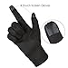 GLOUE Women's Touch Screen Gloves Texting Suede Leather Warm Winter Feast Gloves Driving riding outdoor and indoor fashion gloves (Black)