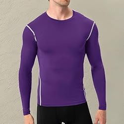 Men's Athletic Compression Shirts Long Sleeve Cool