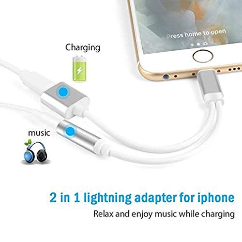 image for turelar Headphones Adapter for iPhone Headphones Splitter Aux Audio 3.