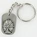 Fire Fighter Helmet Antique Pewter Finished with Split Keyring and Chain