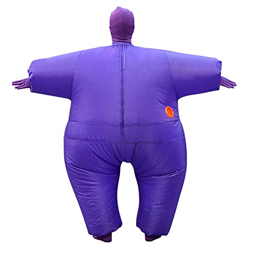 INFILM Inflatable Full Body Jumpsuit Dancing Fancy Suit Halloween Blow Up Fancy Dress Costume (Purple)