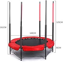 لعبة ترامبولين للأطفال بطول 152 سم مع شبكة أمان من Idealt بطانة صغيرة للأماكن الخارجية للأماكن المغلقة والأماكن المفتوحة وحشو غطاء زنبركي إطار متين مستدير ترامبولين مع سحاب مدمج Amazon Ae