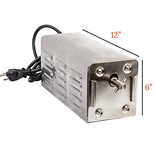 Smoke Daddy Inc. Heavy-Duty Stainless Steel Spit Rotisserie Motor- Up to 125lbs