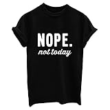 YITAN Women Tees Teen Girl Tops Graphic Cute Funny T shirt Black X-Large