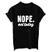 YITAN Women Tees Teen Girl Tops Graphic Cute Funny T Shirt Black Large