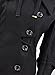 Susanny Womens Modern Button Closure Asymmetrical Winter Long Trench Jackets Coat, L(US M), Black