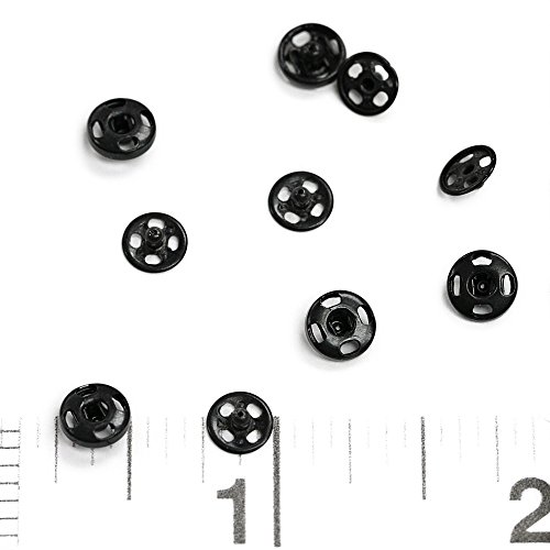 144 Sets of Sew-on Snaps, 5mm, Black