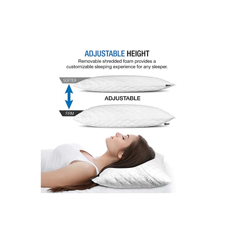 WonderSleep Dream Rite Shredded Memory Foam Pillow Series Luxury
