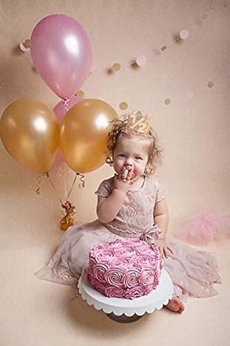 Daisy Floral Half Birthday Crown - 6 Month Baby Photo Prop & Cake Smash Hat