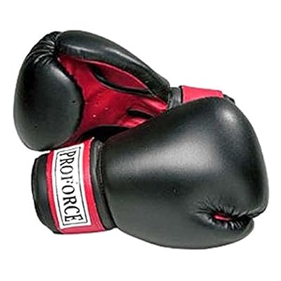 Pro Force Leatherette Boxing Gloves with White Palm