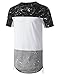 URBANCREWS Mens Hipster Hip Hop Graphic Print Crewneck Longline T-Shirt