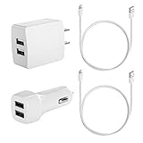 Wekin Mobile Cell Phone Charger /Home and Car Charger Kit+3.5ft a to Micro B High-speed Charging & Data Sync Cables for Samsung Galaxy S6/s4/s3,s5 Active / S4 Active / S4 Mini / S3 Mini, Tab 3, Note 4, Htc,htc One, Lg, Google Nexus7,nokia,sony ,Xiaomi,huawei,motorola Droid Razr Maxx, Moto X,dna, ,And Usb Also for Apple Iphone/ipad/ipad Mini/ipad Air (Apple Charging Cable Needed),or Samsung Galaxy Note 2/3/4 Galaxy S5 , Camera and More Android Devices(white)