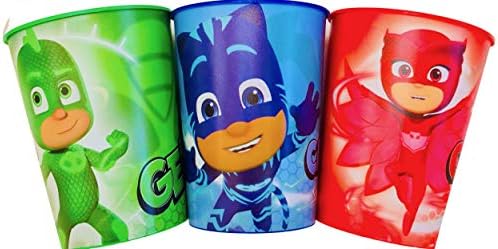 New Pj Masks Cups Reusable Souvenir Party Cups Dishwasher Safe/Pack of 2 (ComboPower, Pack of 3)