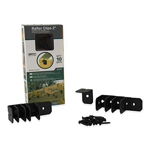 OZCO 51717 Ironwood 2inch Rafter Clips, (10 per Pack) , Black Pricepulse