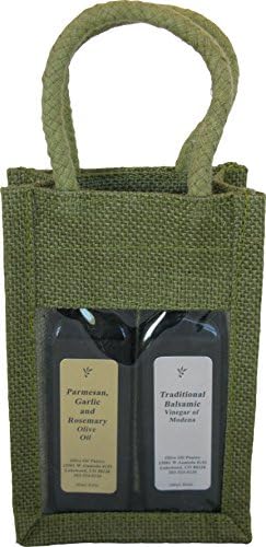 Flavor Infused Olive Oil and Balsamic Vinegar Gift Set with Parmesan, Garlic and Rosemary Olive Oil and Traditional Balsamic Vinegar