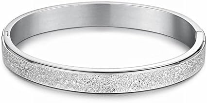 HOSBY Fashion Frosted 18K Rose Gold Plated lovers Bracelet Bangle
