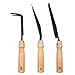 Garden Little Tool Sets - Wooden Handle Black Metal Gardening Tools Include: Trowels, Cultivator and Trans-Planter - Awesome for Family Use Growing Mini Succulent