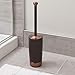 iDesign York Stainless Steel Toilet Bowl Brush and Holder Set - 4.25