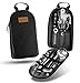 17 Pieces Camp Kitchen Cooking Utensil Set Travel Organizer Grill Accessories Portable Compact Gear for Backpacking BBQ Camping Hiking Travel Cookware Kit Water Resistant Case (Black)