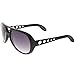 zeroUV Large King Of Rock & Roll Aviator Sunglasses 63mm (Black/Lavender)