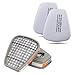 Zelbuck Respirator Mask Filter 2x P95 Gas Vapor Cartridge and 2x Particulate Filters for Respirator, Dust Mask, Paint mask Against Dust, Organic Gas/Vapors, Pollen and Chemicals - 4 Piece