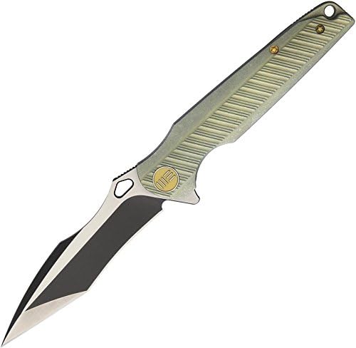 We Knife Co Ltd Tanto Framelock Green Handle WE612E