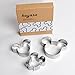 Kayaso Mickey Mouse Cookie Cutter, Stainless Steel, 3 PC (Mickey Mouse Set)
