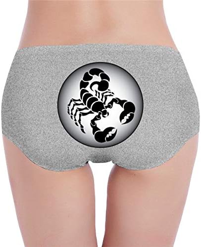 Changan Women's Hipster Panties Briefs Scorpio Print Stretch Cotton Soft Low Rise Underwear