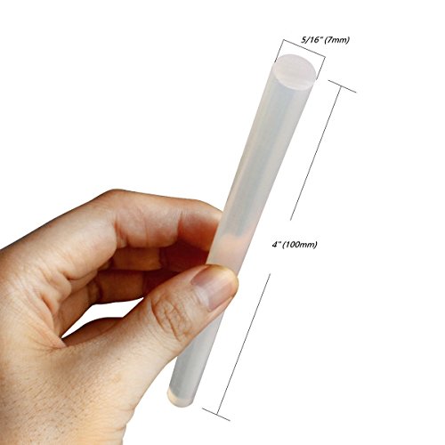 HXYTECH 100pcs Hot Melt Glue Stick Adhesive Stick, 7mm Diameter 100mm Length
